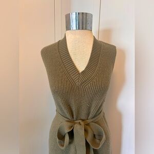Army green knit dress USA size small fits a little big